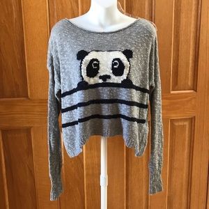 Hollister Cropped Panda Sweater